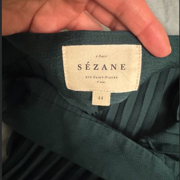 Sezane Dune Skirt Bottle Green - Picture 3 of 3